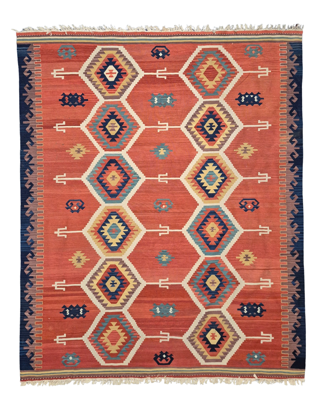 Tribal Kelim Iran 250x210 handgeweven wollen vloerkleed
