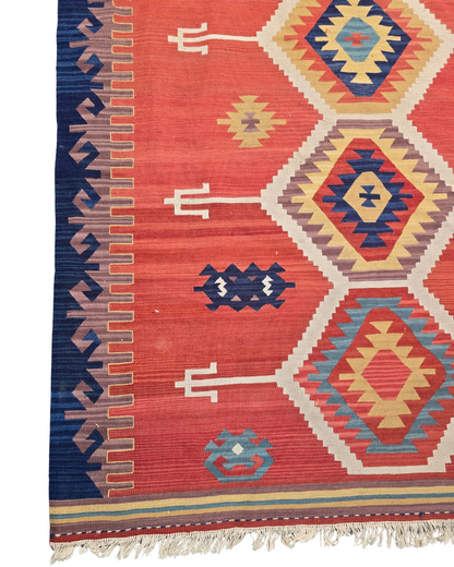 Tribal Kelim Iran 250x210 handgeweven wollen vloerkleed