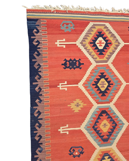Tribal Kelim Iran 250x210 handgeweven wollen vloerkleed