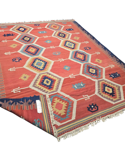Tribal Kelim Iran 250x210 handgeweven wollen vloerkleed