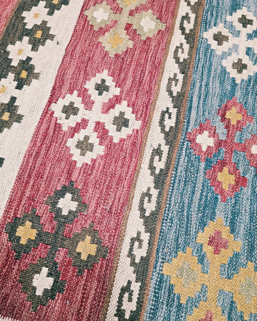 Tribal Kelim Turkije 240x170 handgeweven wollen vloerkleed