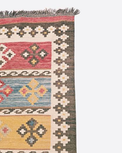 Tribal Kelim Turkije 240x170 handgeweven wollen vloerkleed