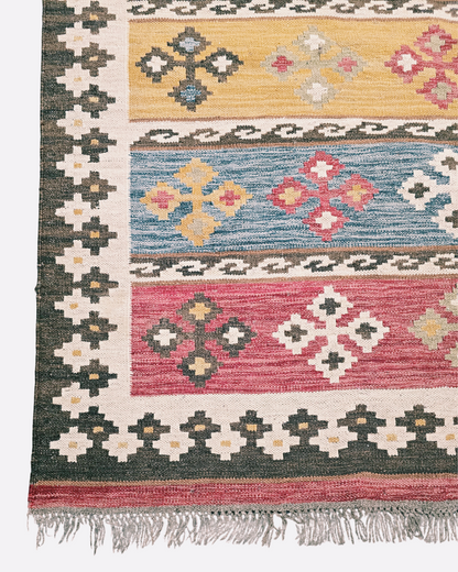 Tribal Kelim Turkije 240x170 handgeweven wollen vloerkleed
