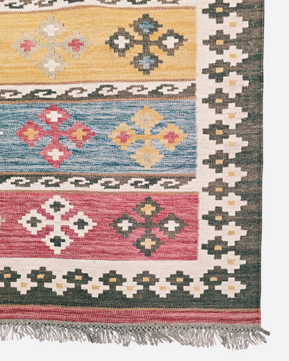 Tribal Kelim Turkije 240x170 handgeweven wollen vloerkleed