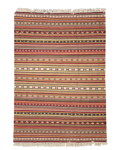 Tribal Kelim Turkije 240x170 handgeweven wollen vloerkleed