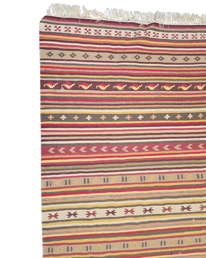 Tribal Kelim Turkije 240x170 handgeweven wollen vloerkleed