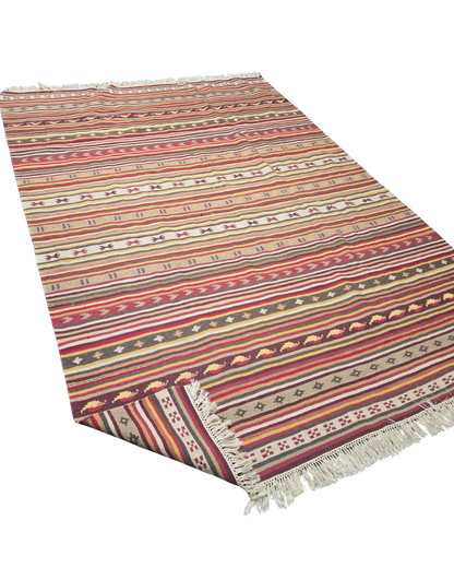 Tribal Kelim Turkije 240x170 handgeweven wollen vloerkleed