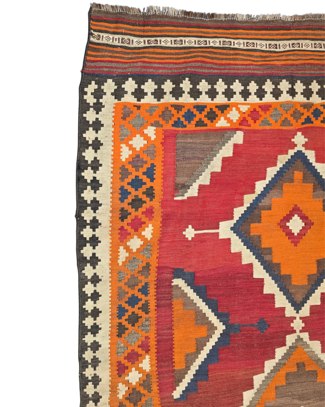 Tribal Kelim kashkay 290x150 handgeweven wollen vloerkleed