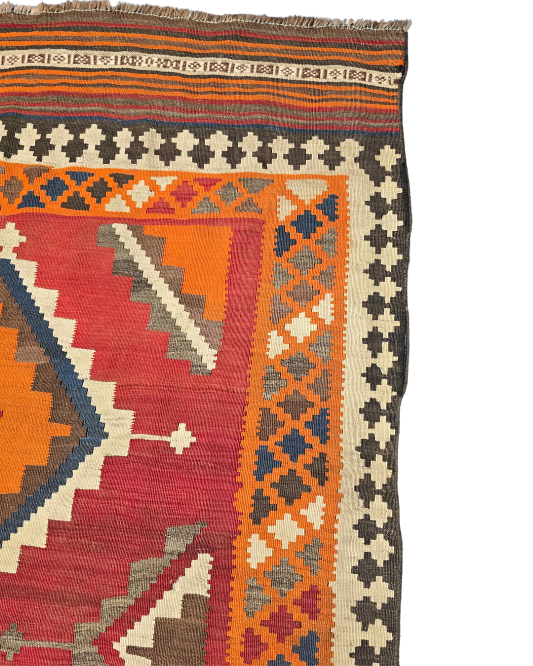 Tribal Kelim kashkay 290x150 handgeweven wollen vloerkleed