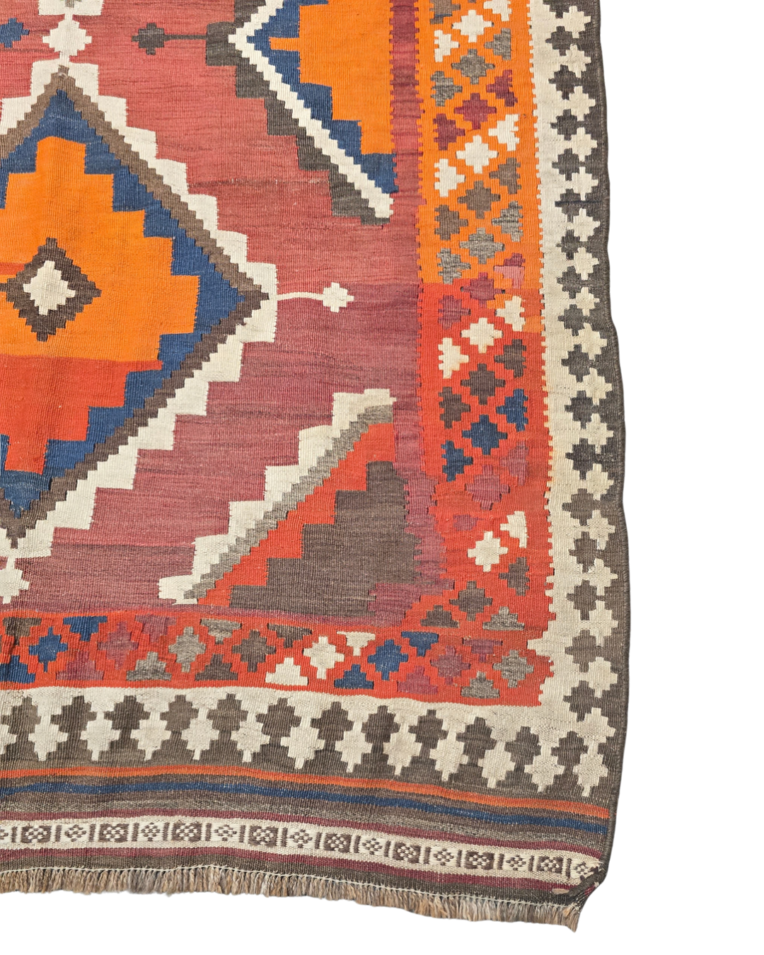 Tribal Kelim kashkay 290x150 handgeweven wollen vloerkleed