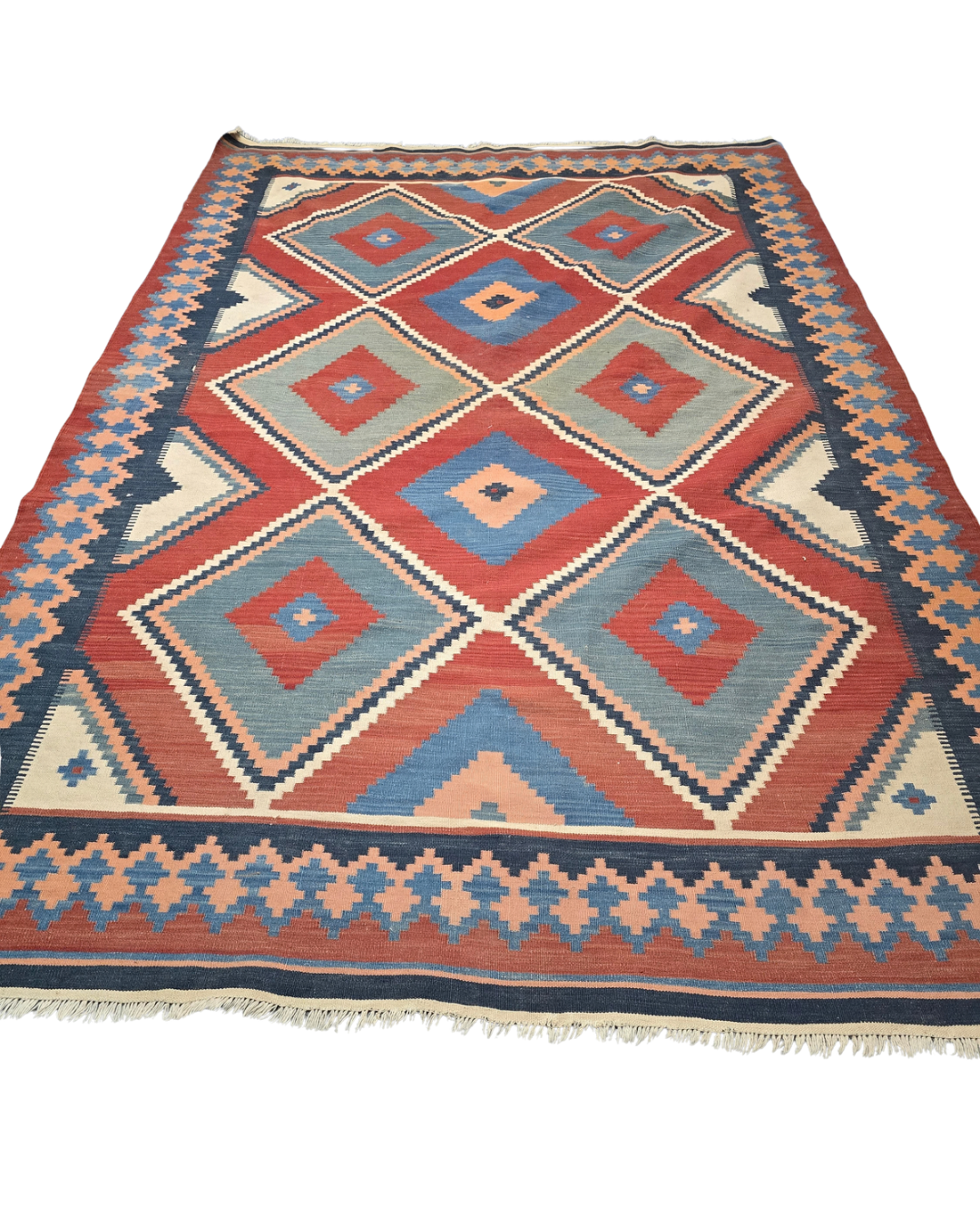 Tribal Kelim Turkije 300x210 handgeweven wollen vloerkleed