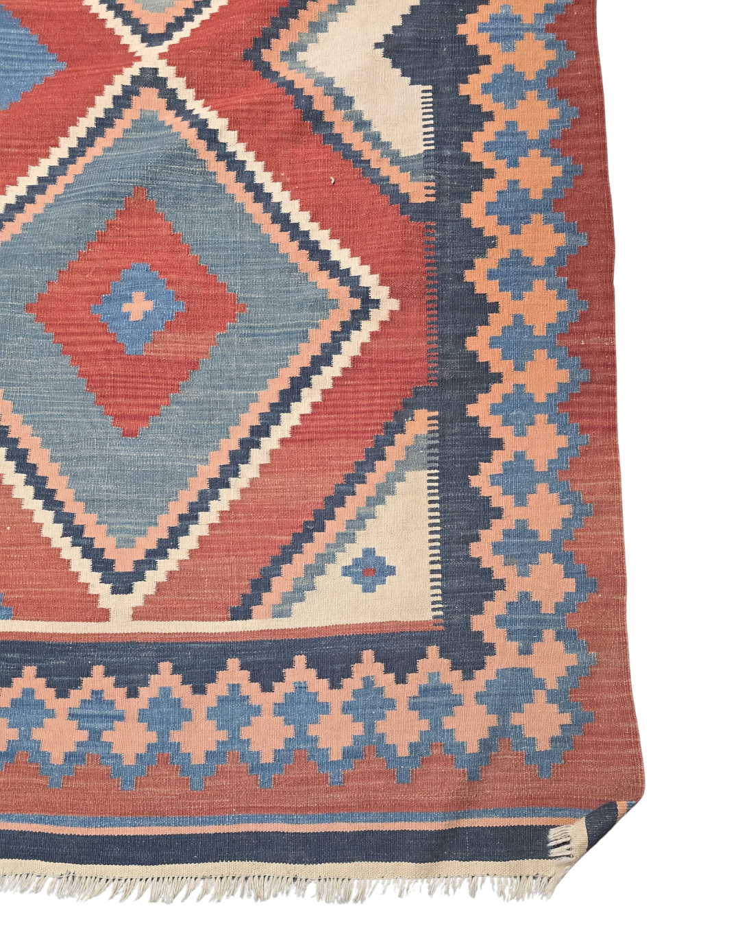 Tribal Kelim Turkije 300x210 handgeweven wollen vloerkleed