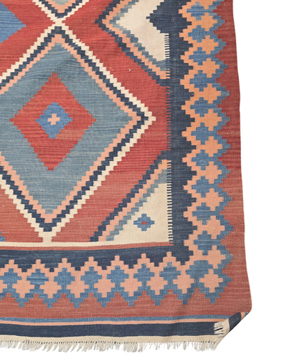 Tribal Kelim Turkije 300x210 handgeweven wollen vloerkleed