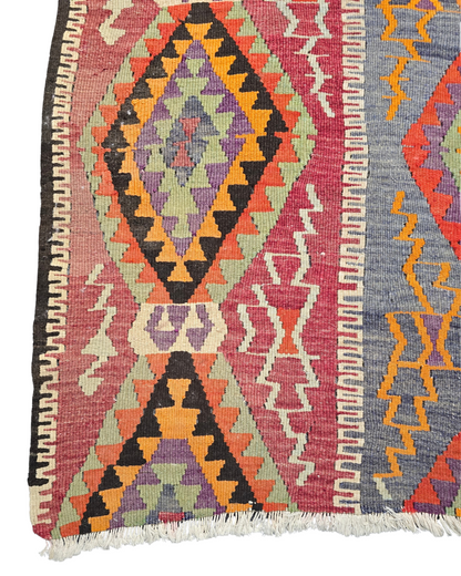 Tribal Kelim Iran 300x180 handgeweven wollen vloerkleed