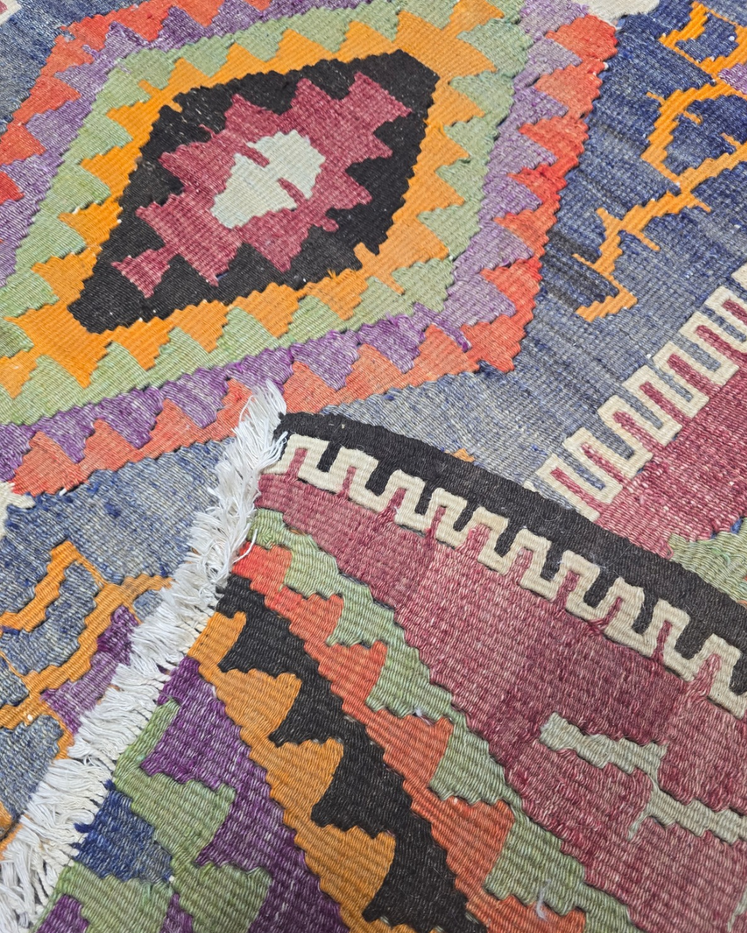 Tribal Kelim Iran 300x180 handgeweven wollen vloerkleed