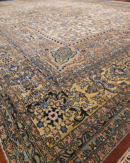 Groot Perzisch tapijt Kirman lavar 402x300 wollen vloerkleed handgeknoopt Iran
