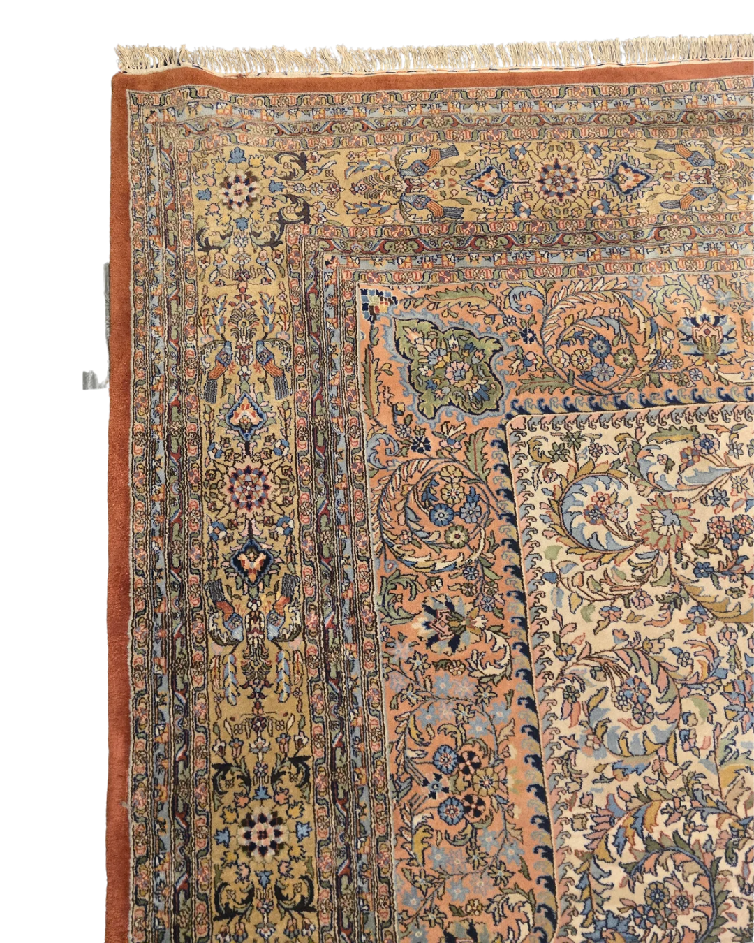 Groot Perzisch tapijt Kirman lavar 402x300 wollen vloerkleed handgeknoopt Iran