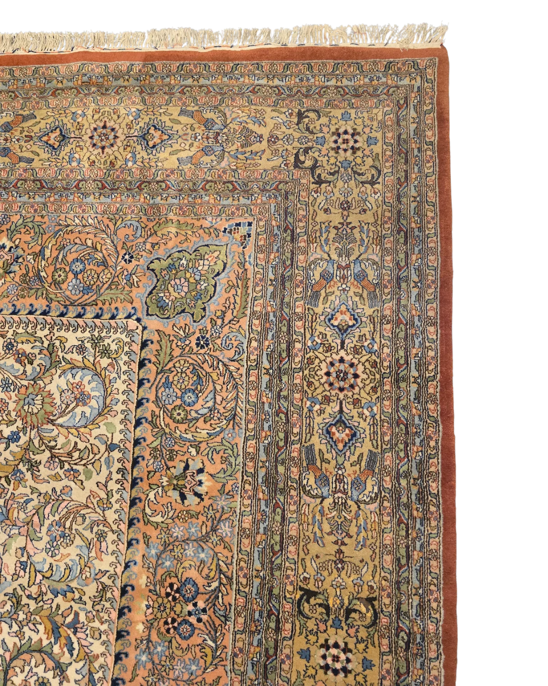 Groot Perzisch tapijt Kirman lavar 402x300 wollen vloerkleed handgeknoopt Iran