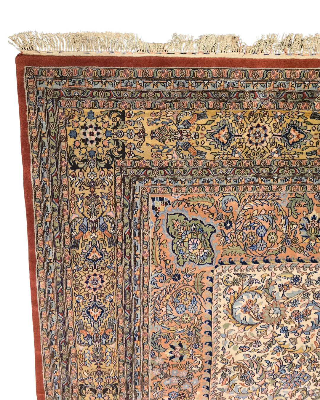 Groot Perzisch tapijt Kirman lavar 402x300 wollen vloerkleed handgeknoopt Iran