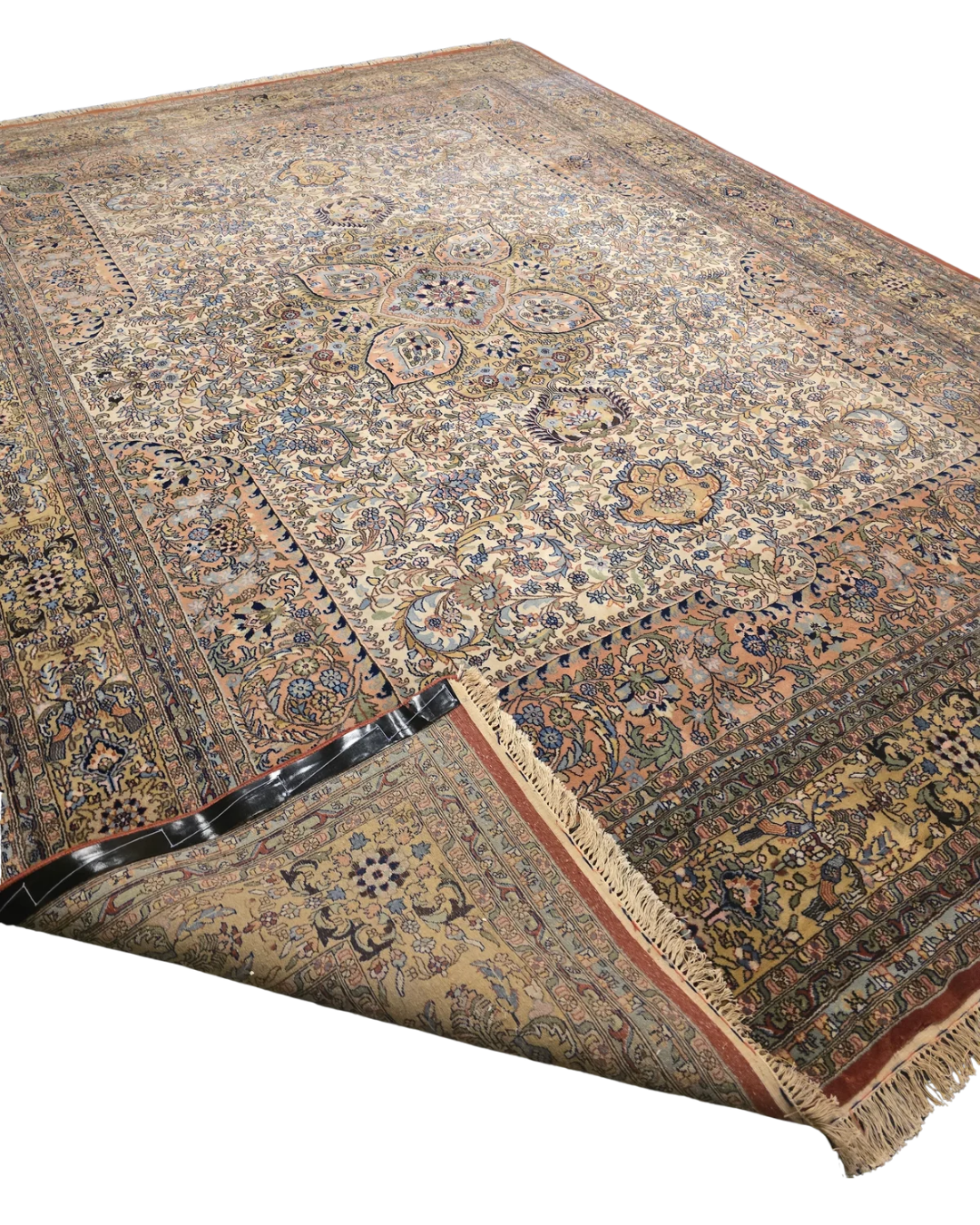 Groot Perzisch tapijt Kirman lavar 402x300 wollen vloerkleed handgeknoopt Iran