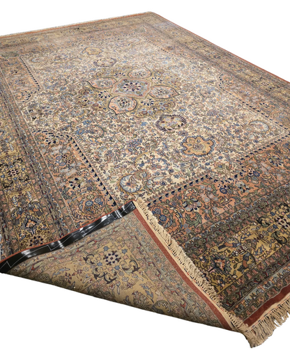 Groot Perzisch tapijt Kirman lavar 402x300 wollen vloerkleed handgeknoopt Iran