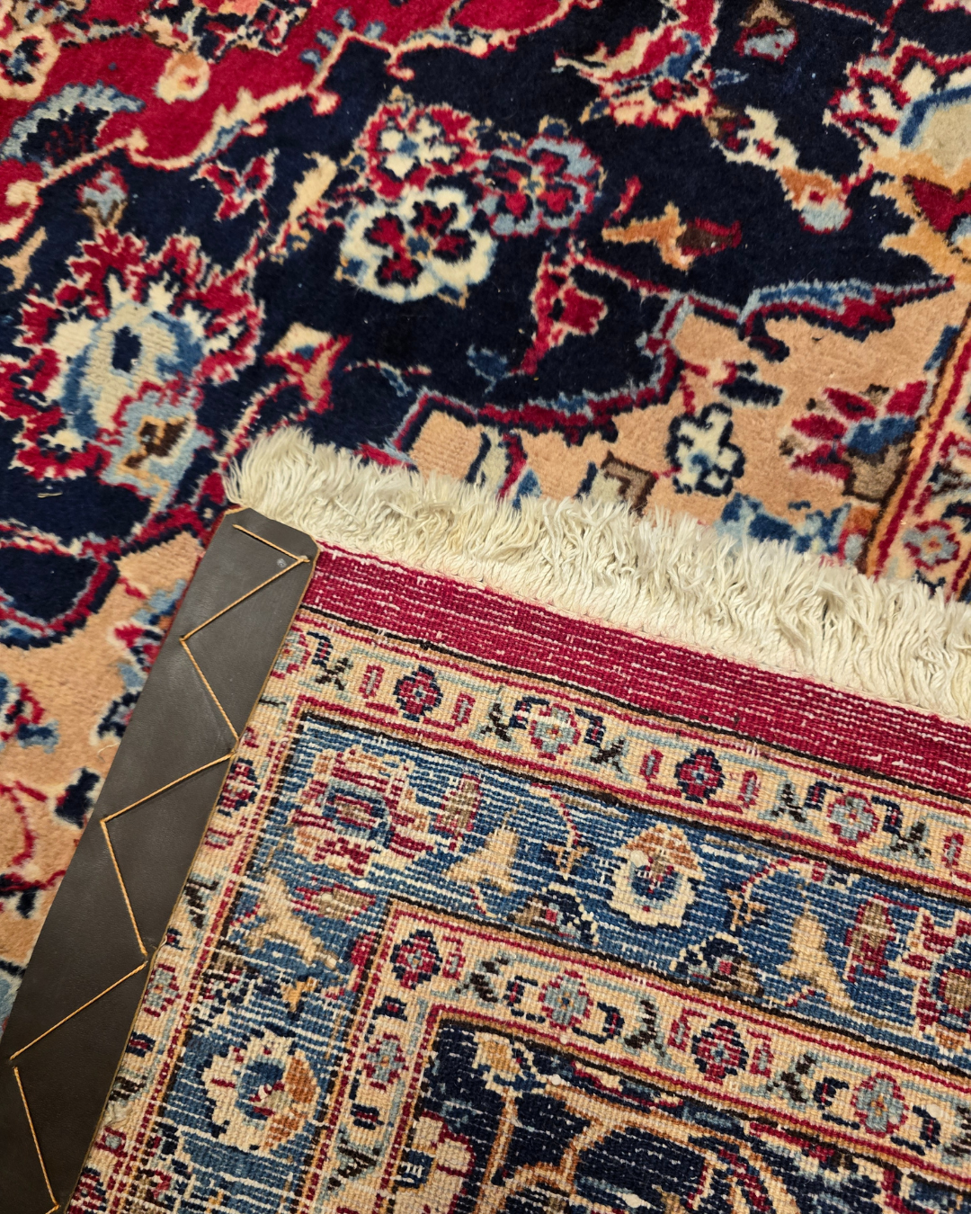 Groot Perzisch tapijt Kashan 350x250 wollen vloerkleed Iran handgeknoopt