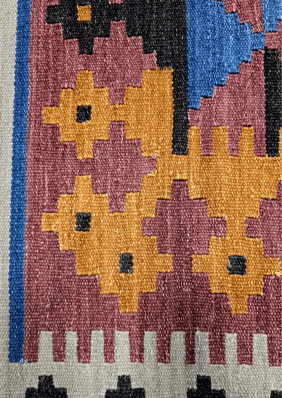 Afgan tribal kelim 300x200 handgeweven wollen vloerkleed