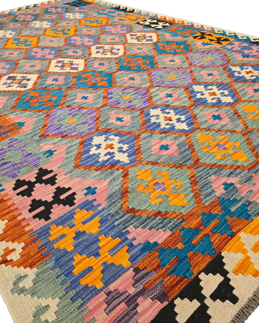 Kelim tapijt Afgan perzisch 297x206 wollen vloerkleed