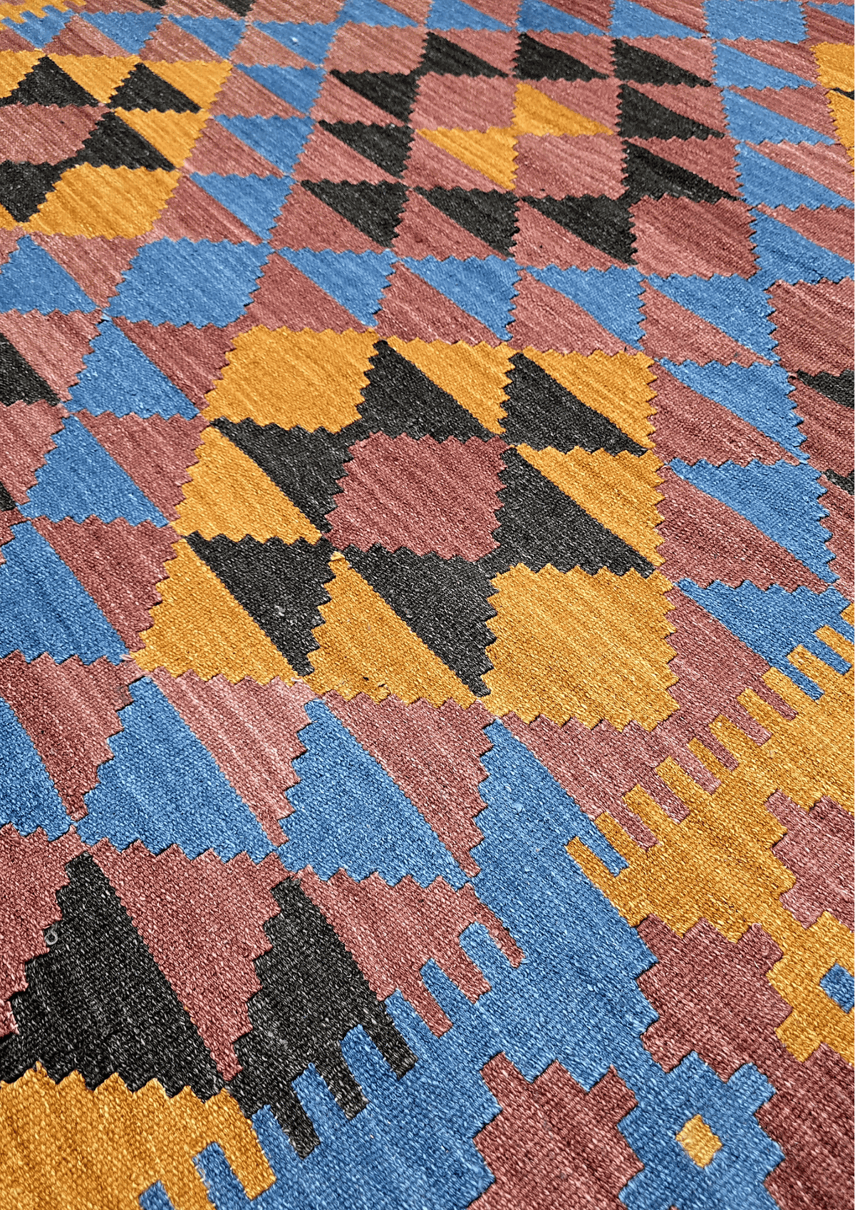 Afgan tribal kelim 300x200 handgeweven wollen vloerkleed