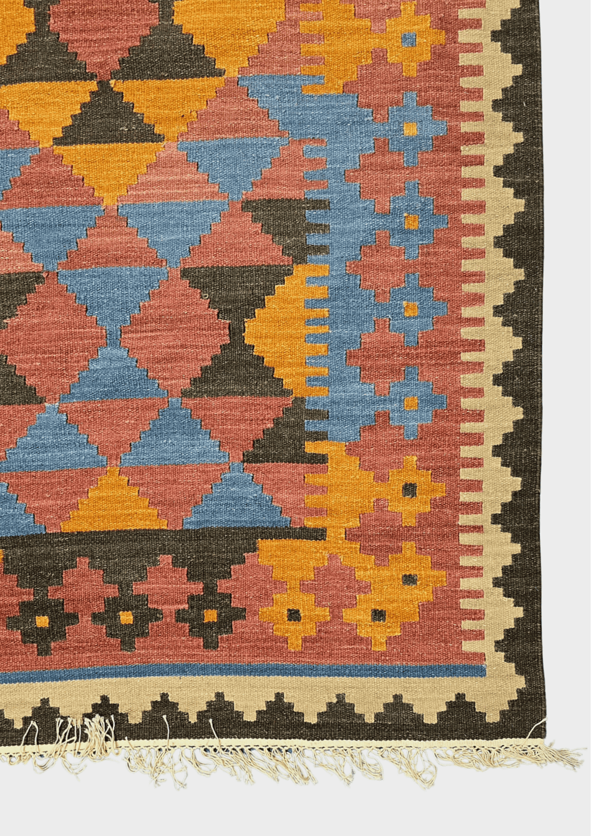 Afgan tribal kelim 300x200 handgeweven wollen vloerkleed