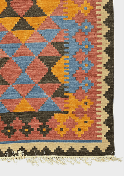Afgan tribal kelim 300x200 handgeweven wollen vloerkleed