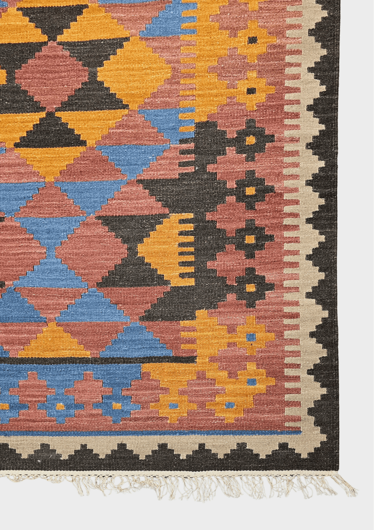 Afgan tribal kelim 300x200 handgeweven wollen vloerkleed