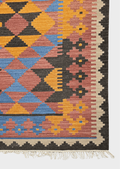 Afgan tribal kelim 300x200 handgeweven wollen vloerkleed