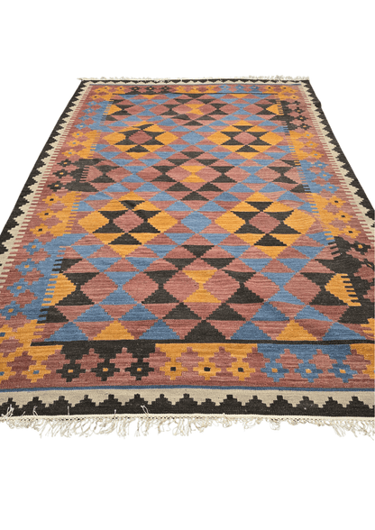 Afgan tribal kelim 300x200 handgeweven wollen vloerkleed