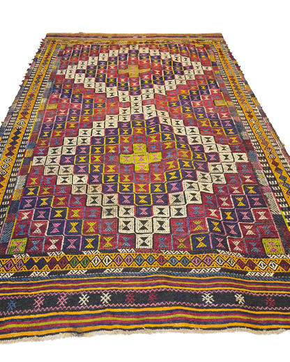 Ttribal Kelim Jijim cicim Tribal 290x185 wollen vloerkleed handgeknoopt Turkije