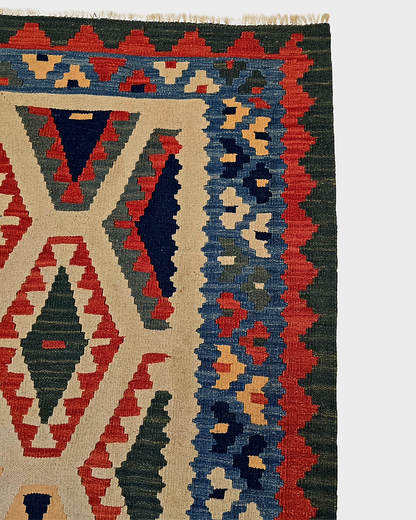 Kelim Fars Ghashgai 240x180 wollen vloerkleed flatweave handgeweven