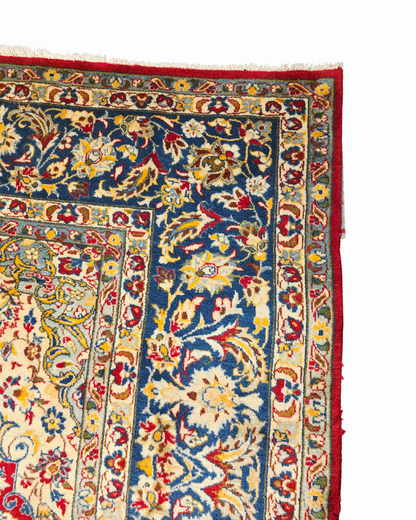 Groot Perzisch tapijt Kashan 400x300 wollen vloerkleed handgeknoopt Iran