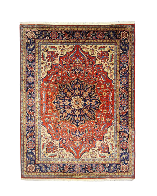 Groot Perzisch tapijt Heriz wollen vloerkleed handgeknoopt