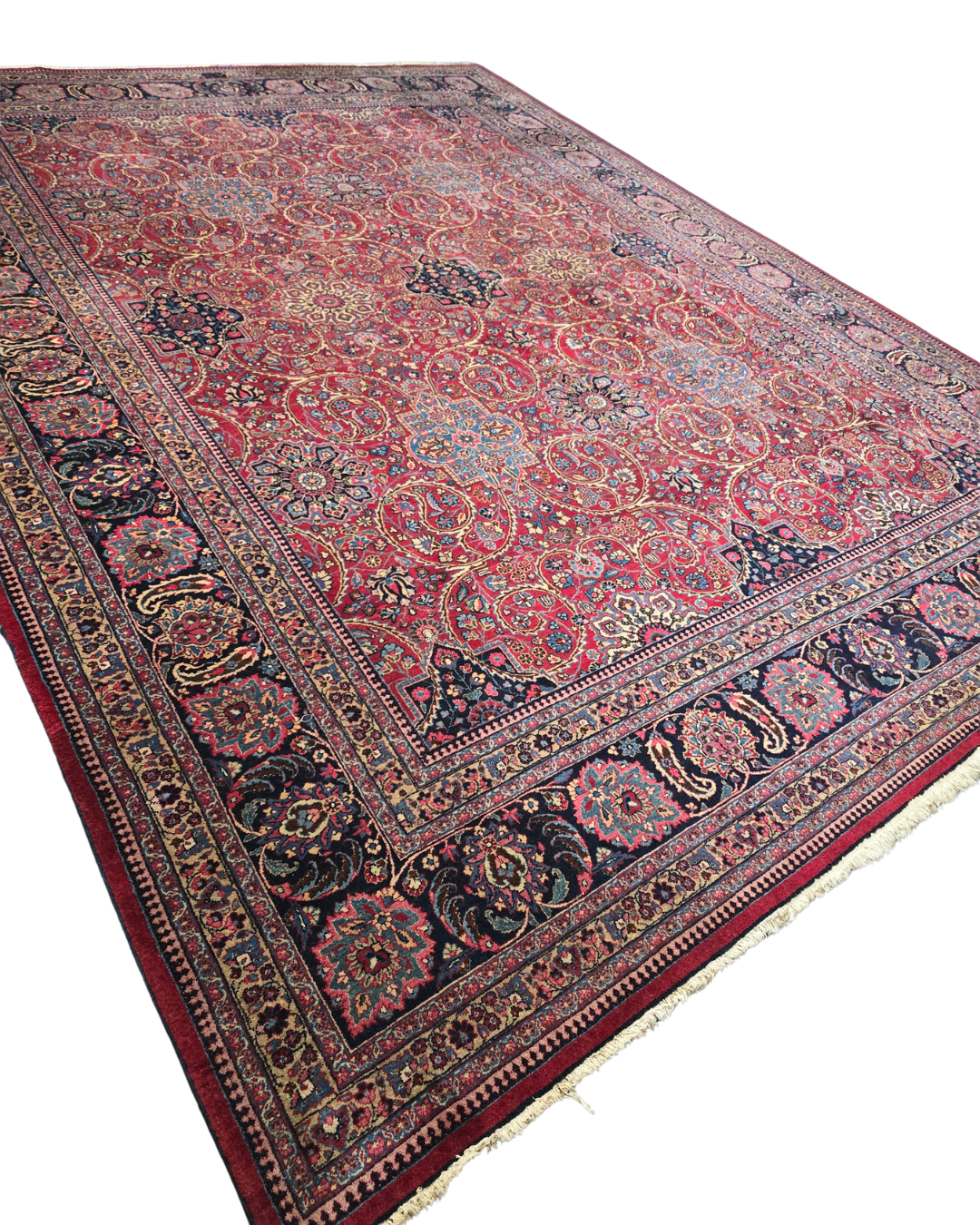 Groot Perzisch Tapijt Mashad 410x310 wollen vloerkleed iran handgeknoopt