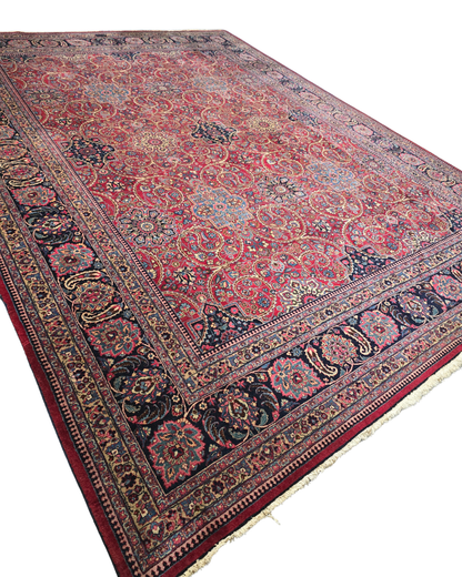 Groot Perzisch Tapijt Mashad 410x310 wollen vloerkleed iran handgeknoopt