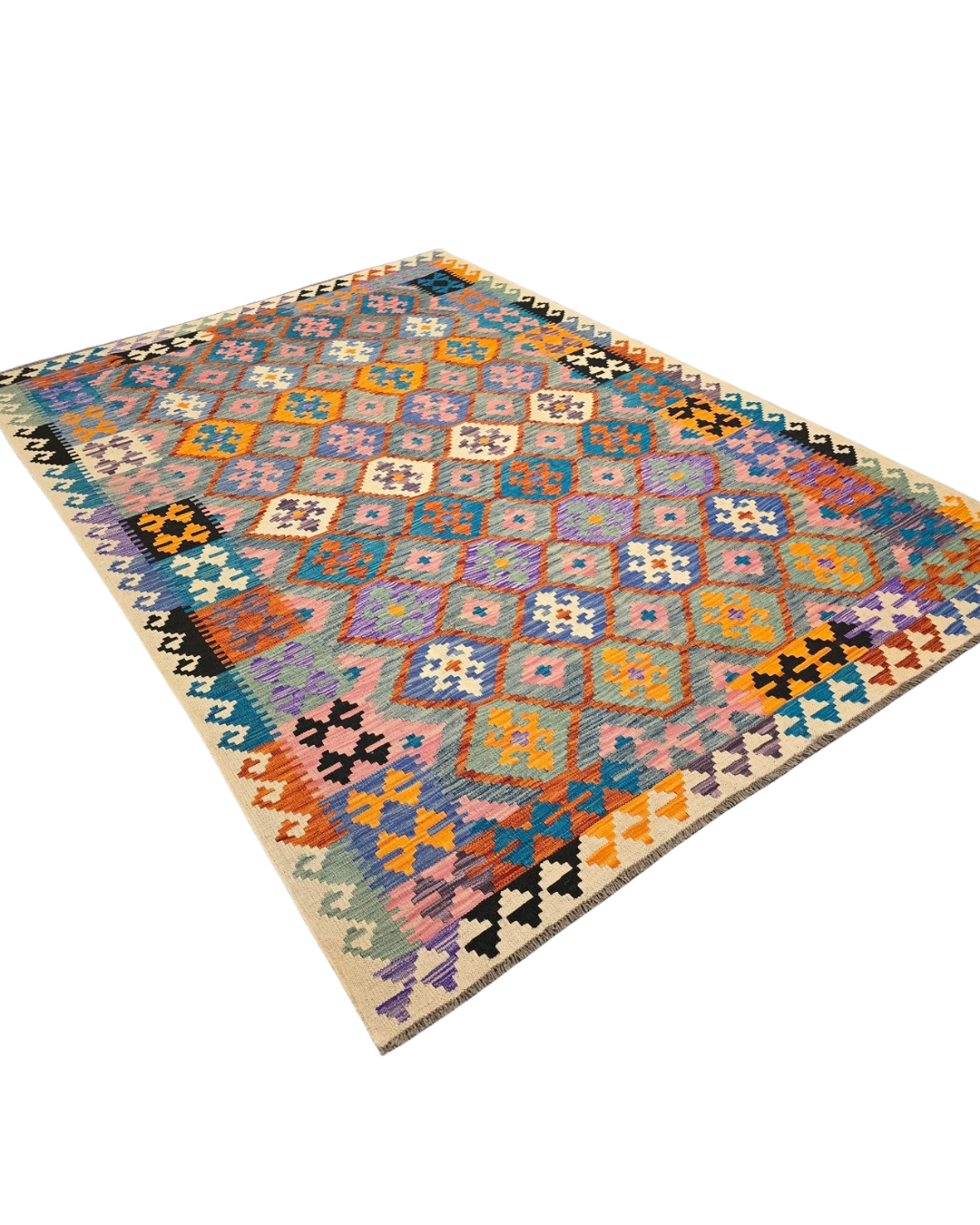 Kelim tapijt Afgan perzisch 297x206 wollen vloerkleed