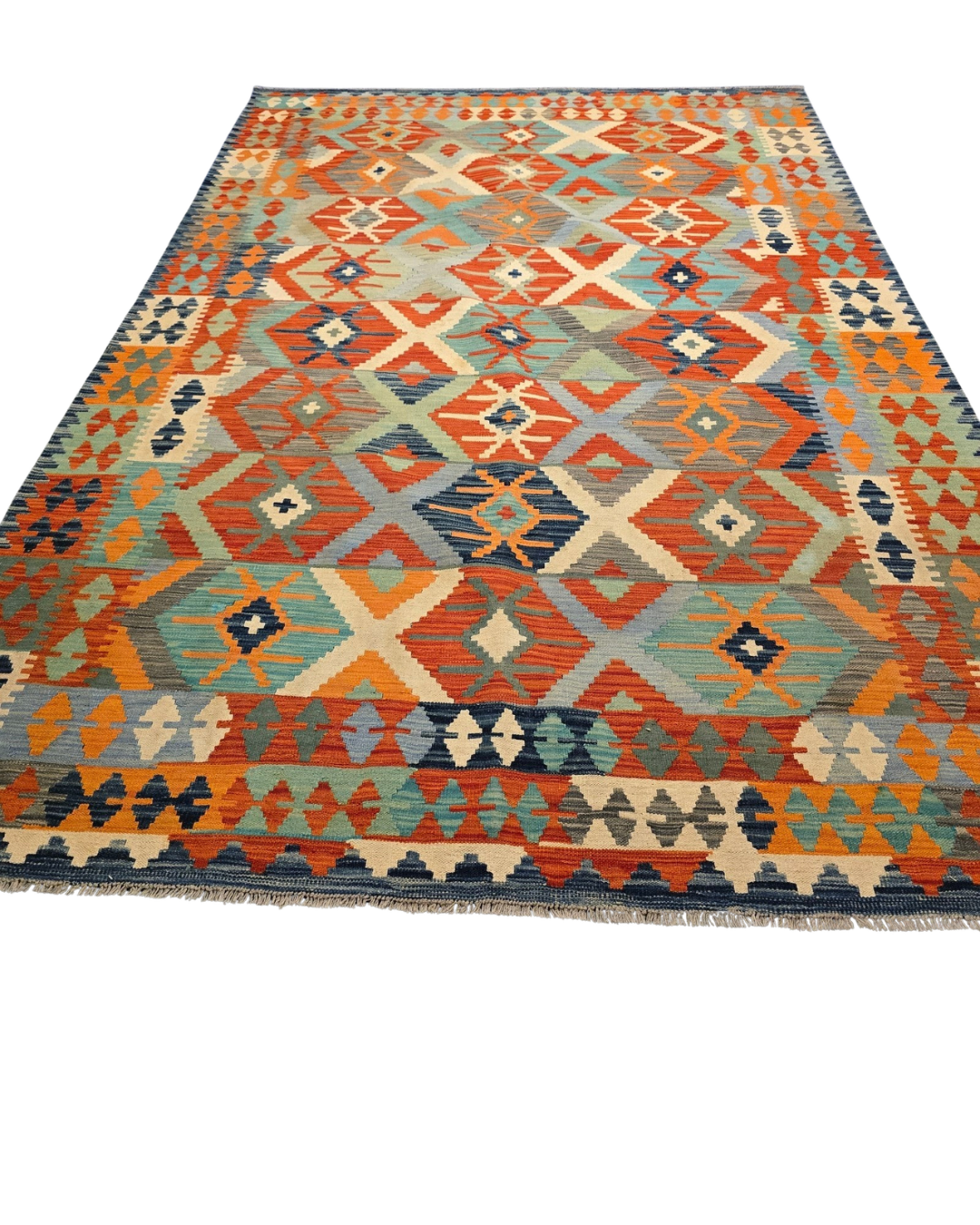 Kelim tapijt Afghan perzisch 298x203 wollen vloerkleed
