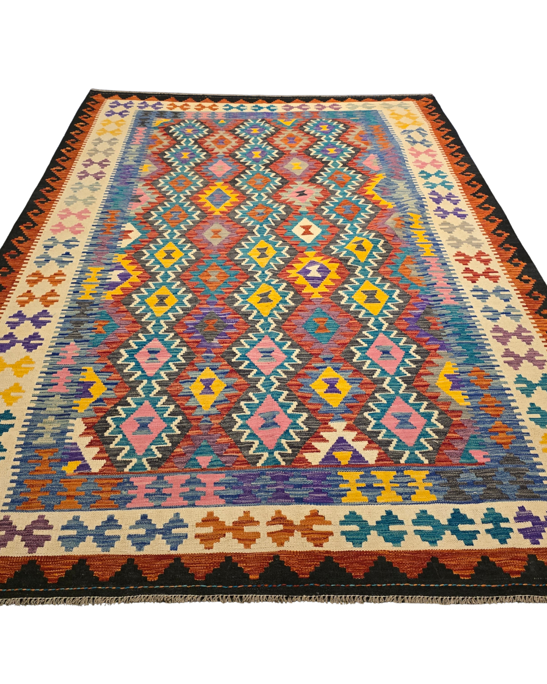 Kelim tapijt Afghan perzisch 304x205 wollen vloerkleed