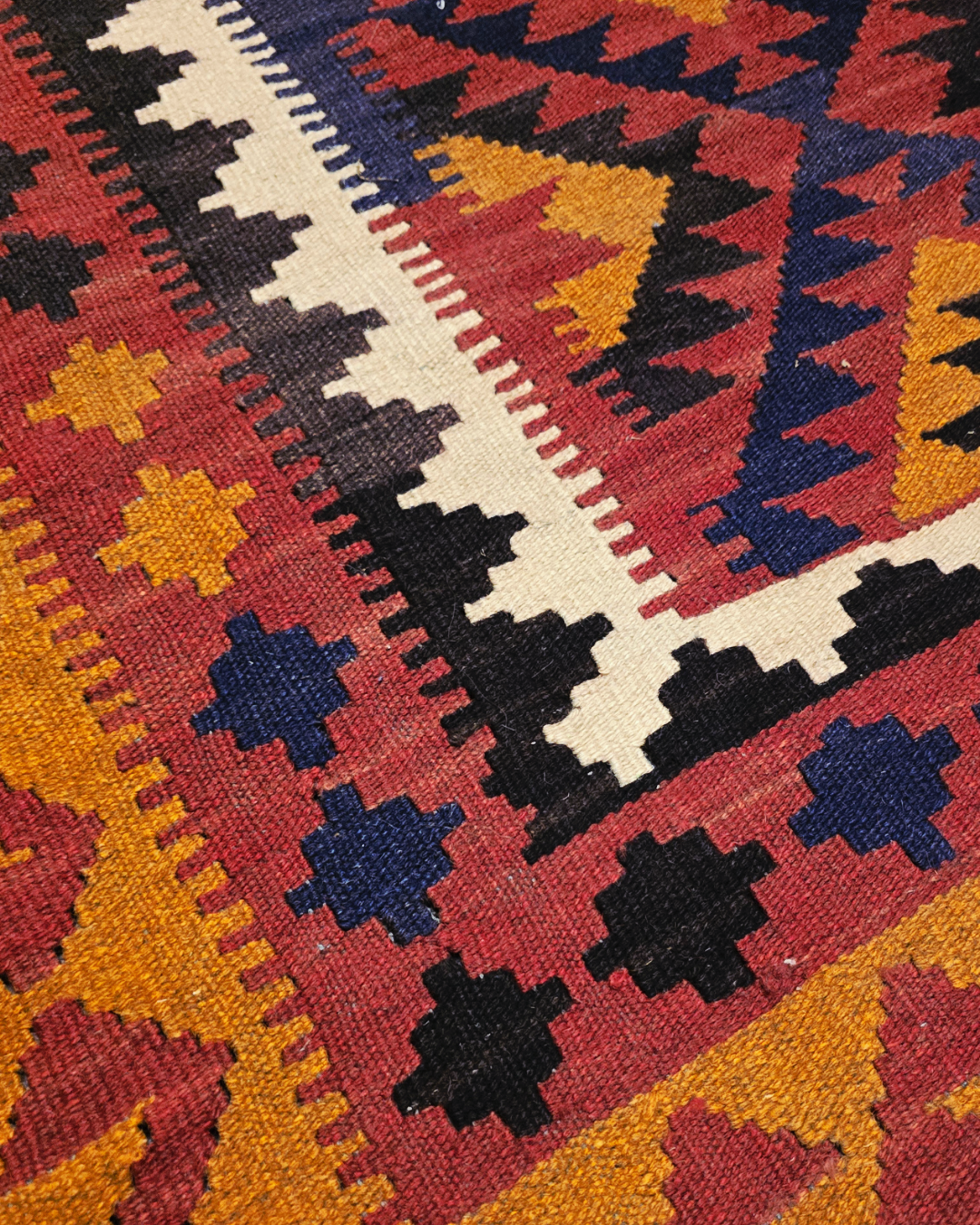 Tribal Kelim Afganistan 300x200 wollen vloerkleed handgeweven
