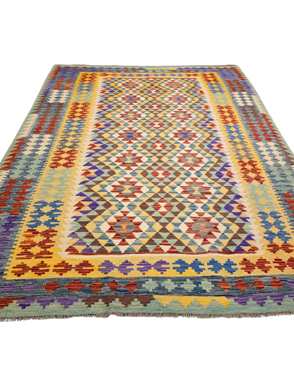 Kelim tapijt Afghan perzisch 299x212 wollen vloerkleed