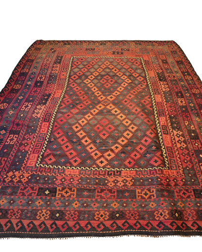 Tribal Kelim afganistan 310x250 wollen vloerkleed handgeknoopt