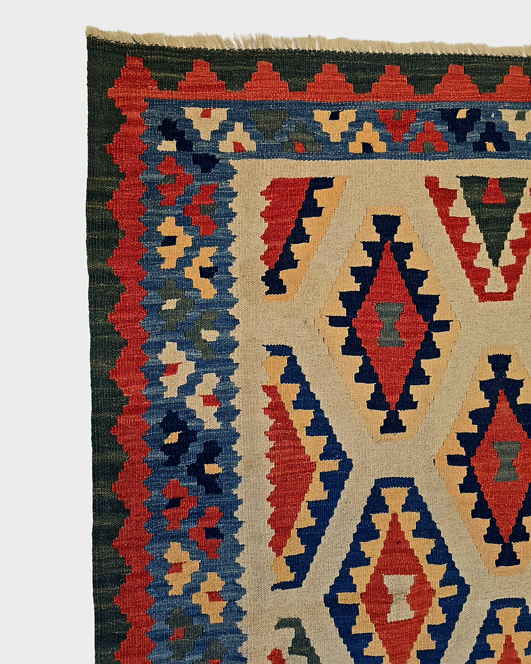 Kelim Fars Ghashgai 240x180 wollen vloerkleed flatweave handgeweven