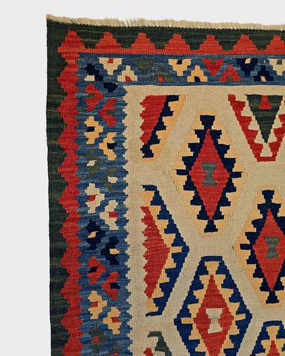 Kelim Fars Ghashgai 240x180 wollen vloerkleed flatweave handgeweven