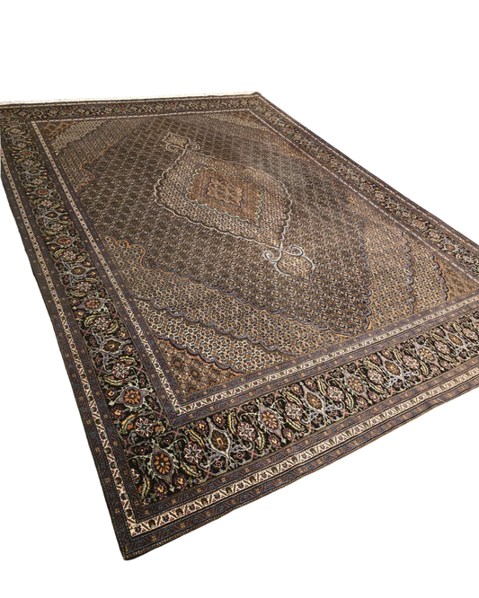 Groot Perzisch tapijt Tabriz 360x252 wollen vloerkleed iran handgeknoopt