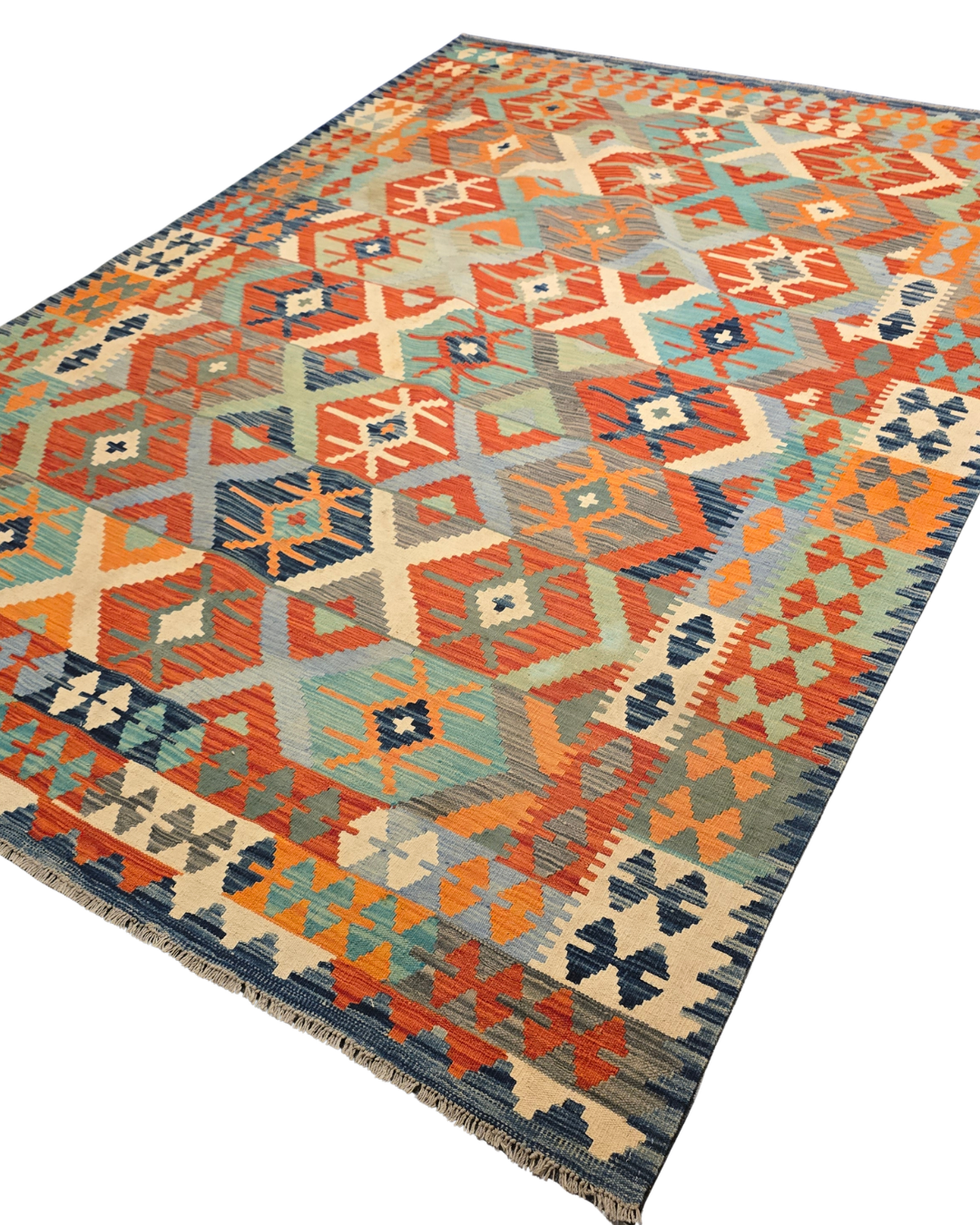 Kelim tapijt Afghan perzisch 298x203 wollen vloerkleed